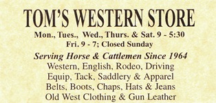 Tom's Western Store, Ovid, MI